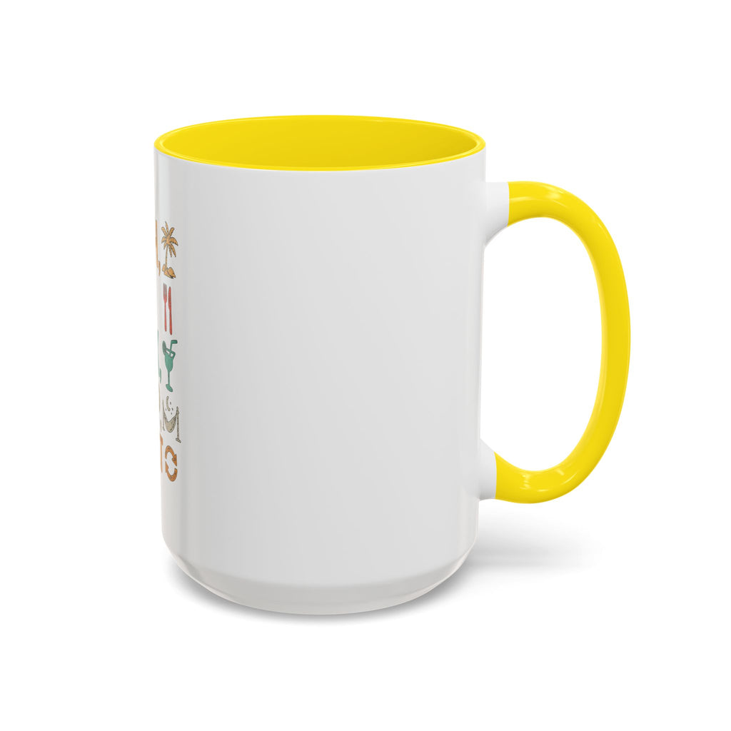"Beach, Eat, Drink, Sleep, Repeat" Accent Coffee Mug (11, 15oz)