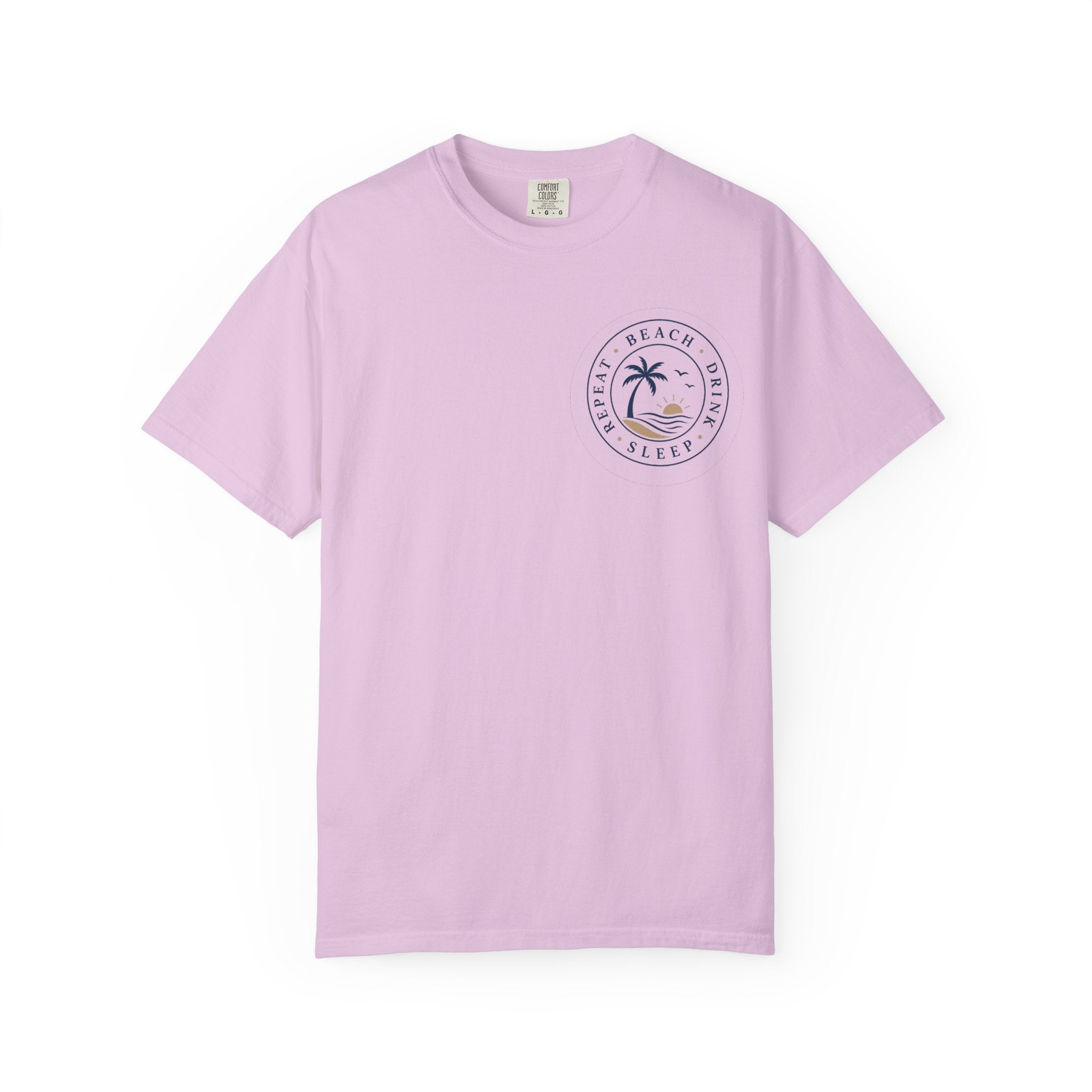 "Beach, Drink, Sleep, Repeat"— Vintage Coastal Graphic Tee