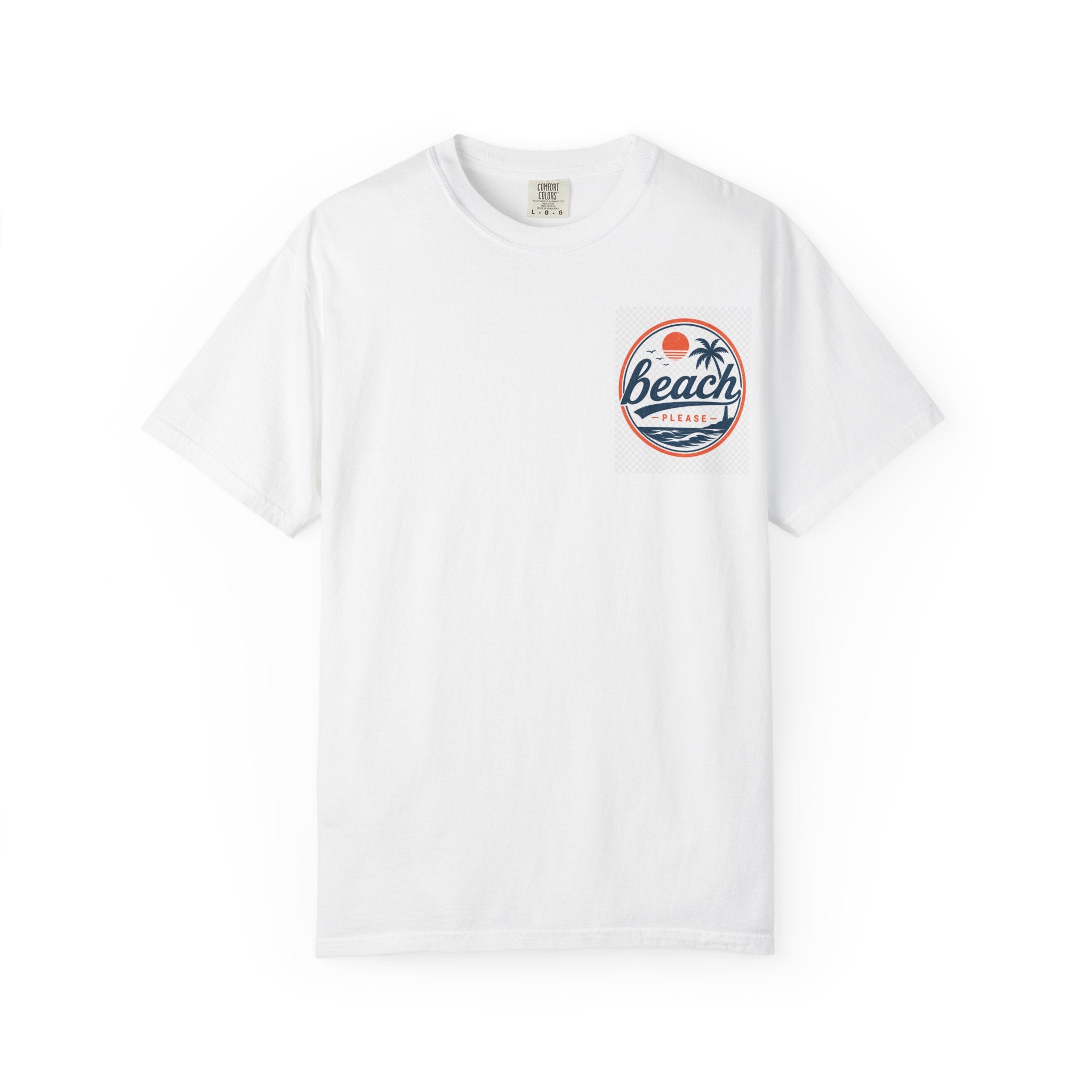 Beach Vibes Pocket Graphic T-Shirt — Retro 'Beach' Logo Tee