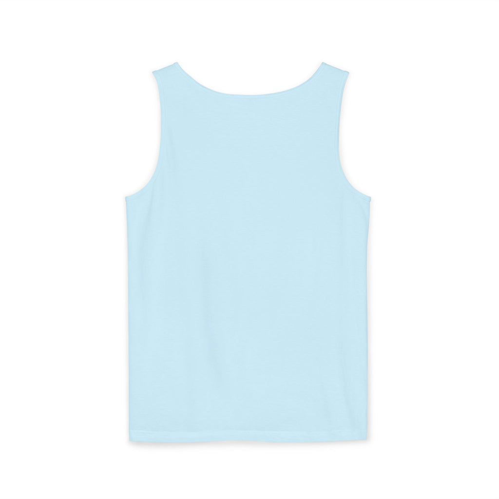 Sand & Tan Beach Tank Top — Minimal Sunrise Graphic
