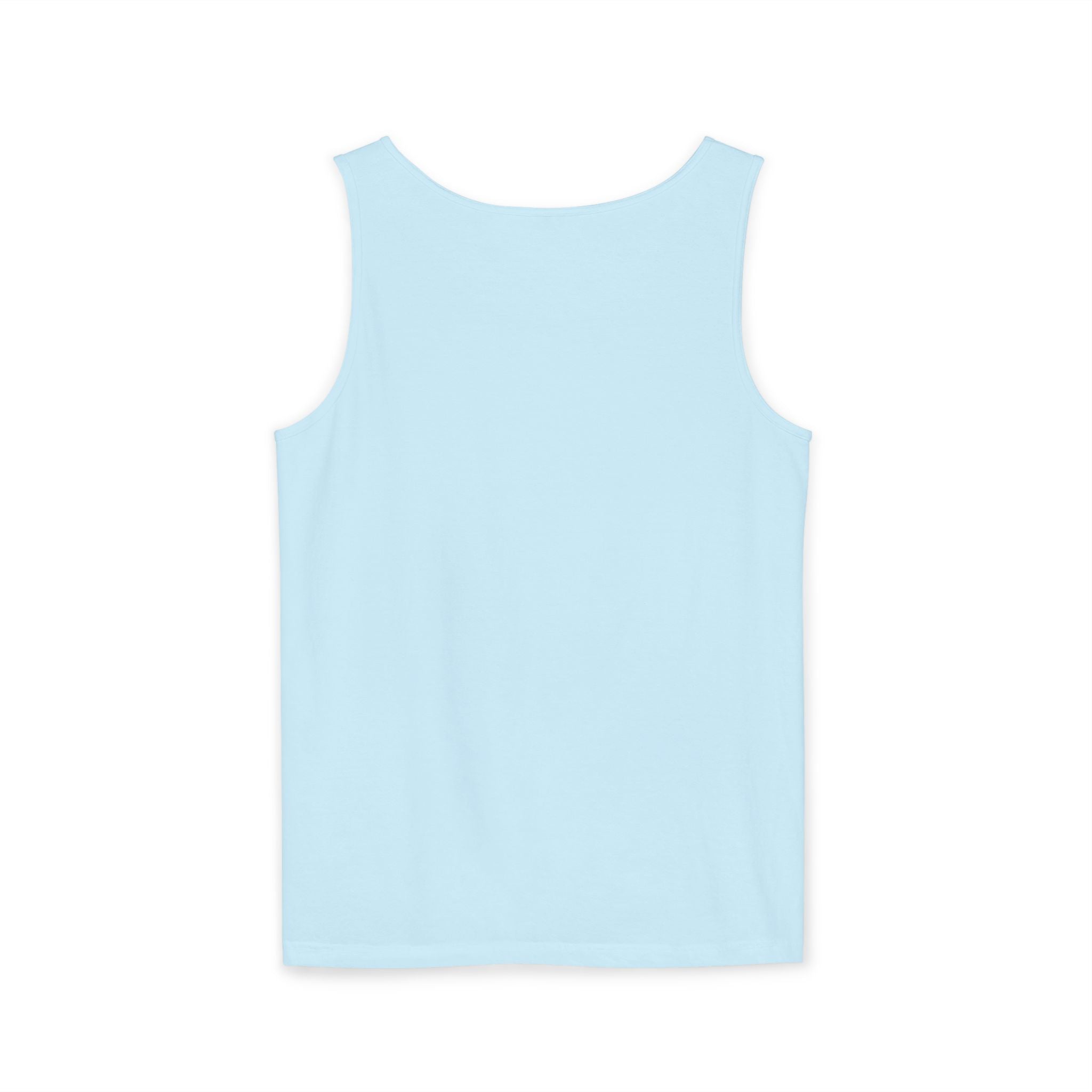 Sand & Tan Beach Tank Top — Minimal Sunrise Graphic
