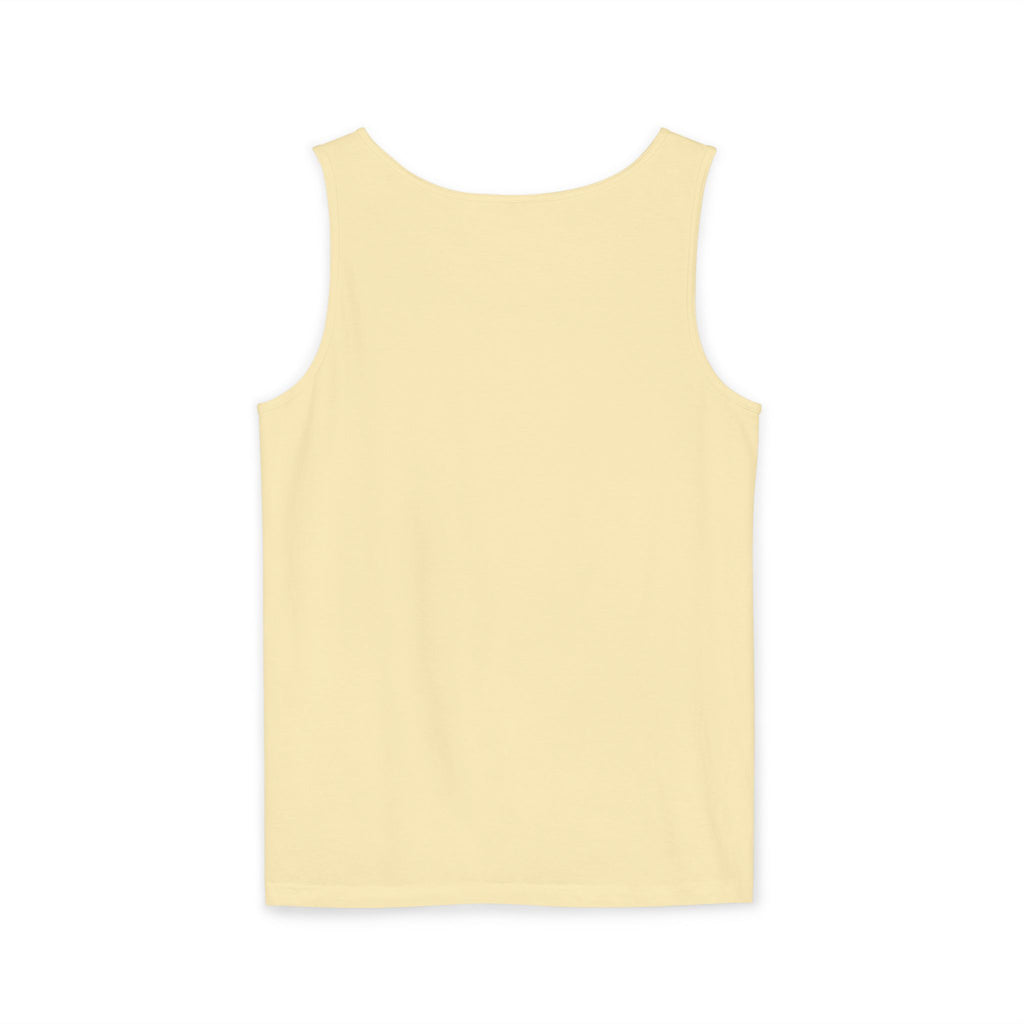 Sand & Tan Beach Tank Top — Minimal Sunrise Graphic