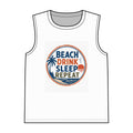 Beach Drink Sleep Repeat Tank Top — Tropical Summer Vacation Graphic Tank
