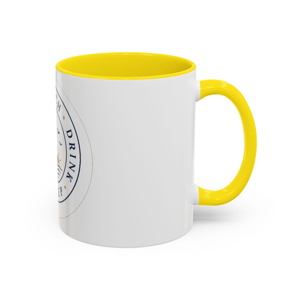 "Beach, Eat, Drink, Sleep, Repeat" Accent Coffee Mug (11, 15oz)