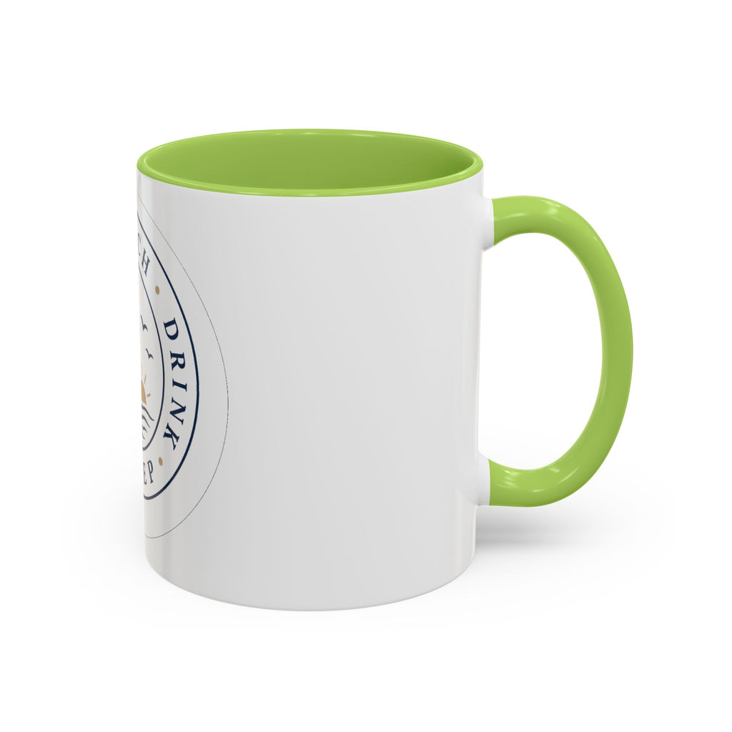 "Beach, Eat, Drink, Sleep, Repeat" Accent Coffee Mug (11, 15oz)