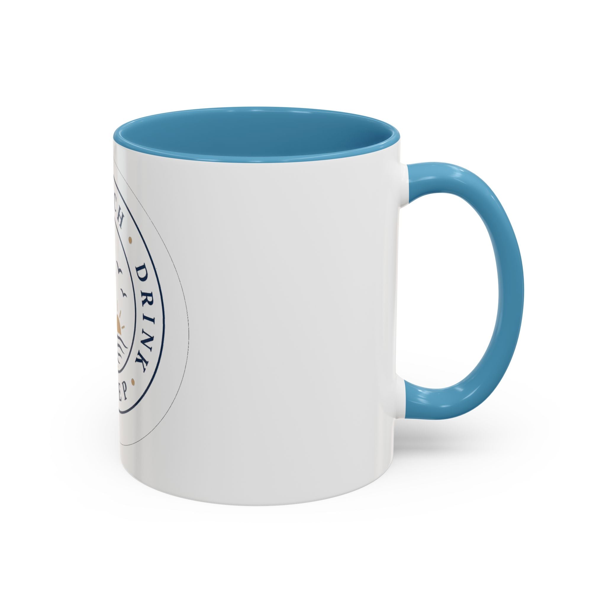 "Beach, Eat, Drink, Sleep, Repeat" Accent Coffee Mug (11, 15oz)