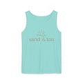 Sand & Tan Beach Tank Top — Minimal Sunrise Graphic