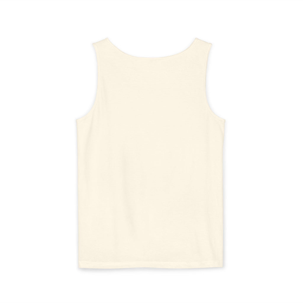 Sand & Tan Beach Tank Top — Minimal Sunrise Graphic
